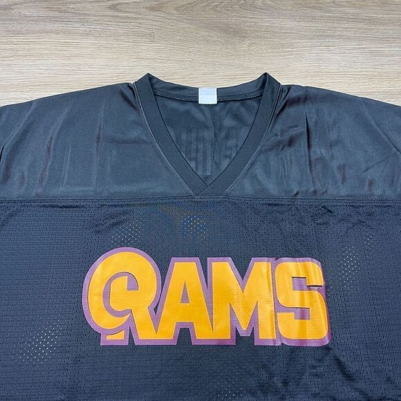 Vintage Shirt Mens Extra Large Black Huston Tillotson Rams Jersey College - Picture 2 of 11